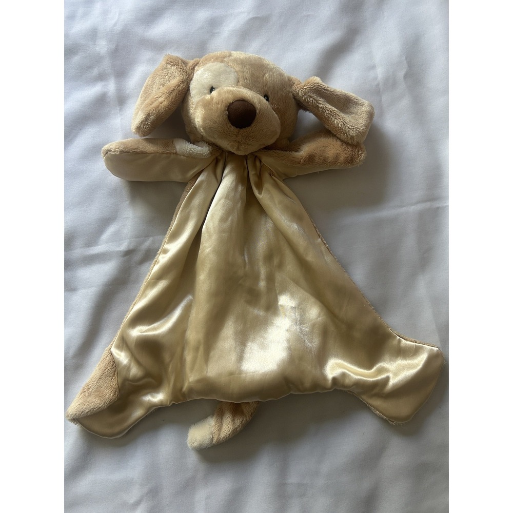 Baby Gund Spunky Huggybuddy Puppy Dog Lovey Plush Flat Satin Security Blanket